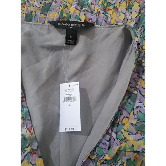 Banana Republic Womens Medium Prairie Cottage Midi Dress Lavender Green $119.99 - Picture 5 of 7